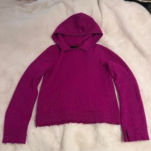 RtA Cashmere Distressed Sparkle Sweater